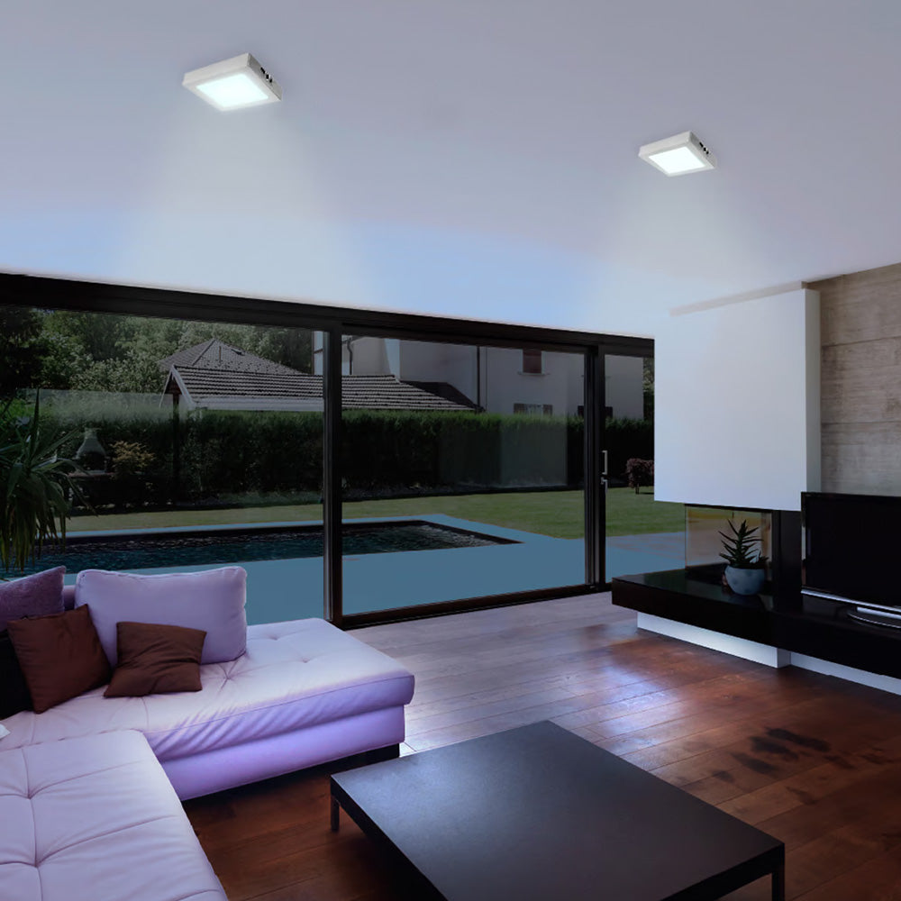 Lámpara Plafón LED Techo 12 W, Luz de Día, Interiores, No atenuable, LED integrado