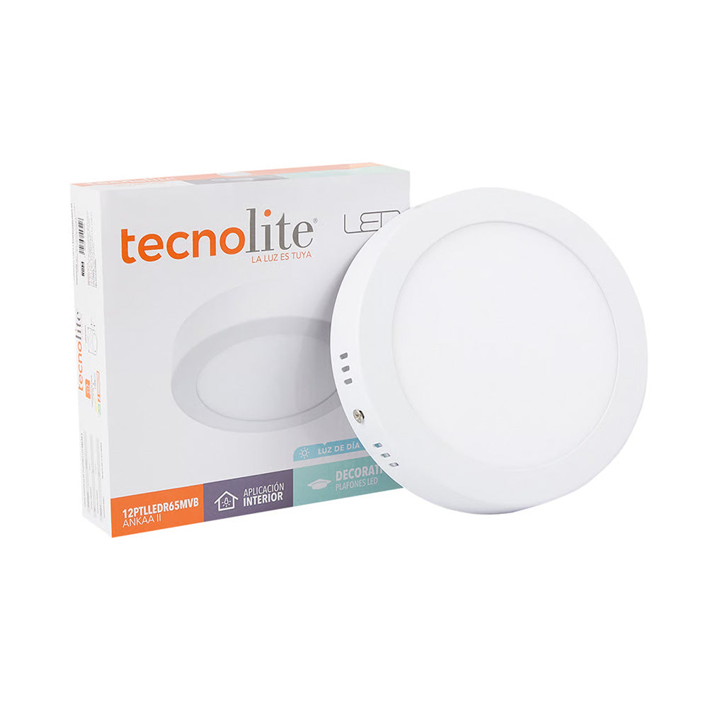 Lámpara Plafón LED Techo 12 W, Luz de Día, Interiores, No atenuable, LED integrado