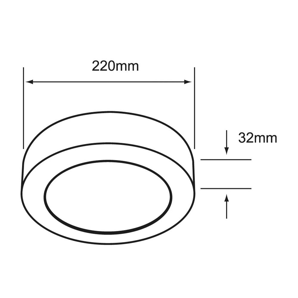 Lámpara Plafón LED Techo 18 W, Luz de Día, Interiores, No atenuable, LED integrado
