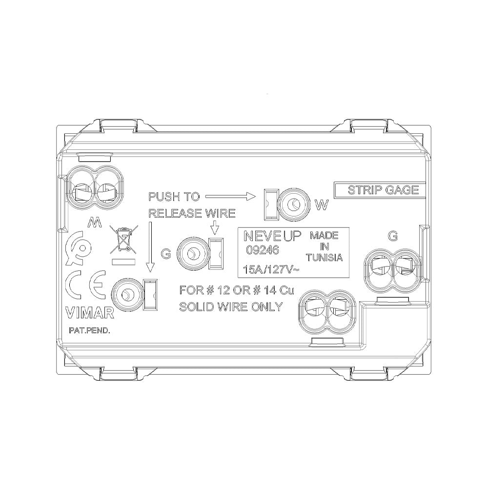 Doble toma 2P+T 15A 127V USA carbon matt