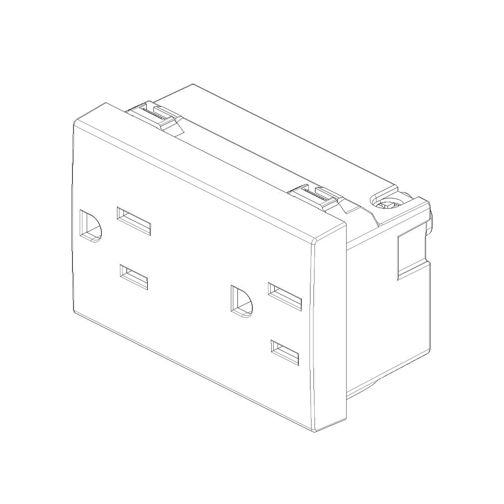 Doble toma 2P+T 15A 127V USA carbon matt