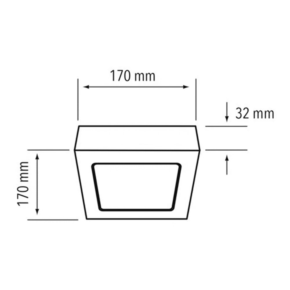 Lámpara Plafón LED Techo 12 W, Luz de Día, Interiores, No atenuable, LED integrado