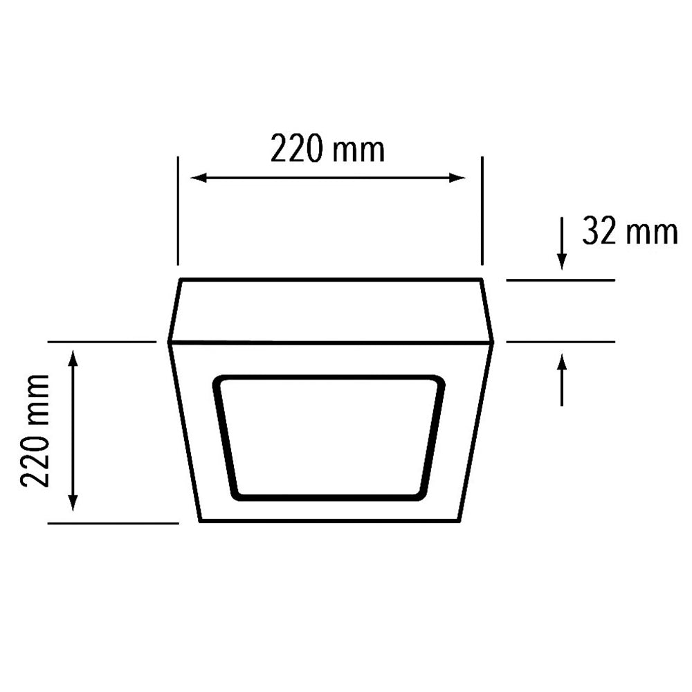 Lámpara Plafón LED Techo 18 W, Luz de Día, Interiores, No atenuable, LED integrado.