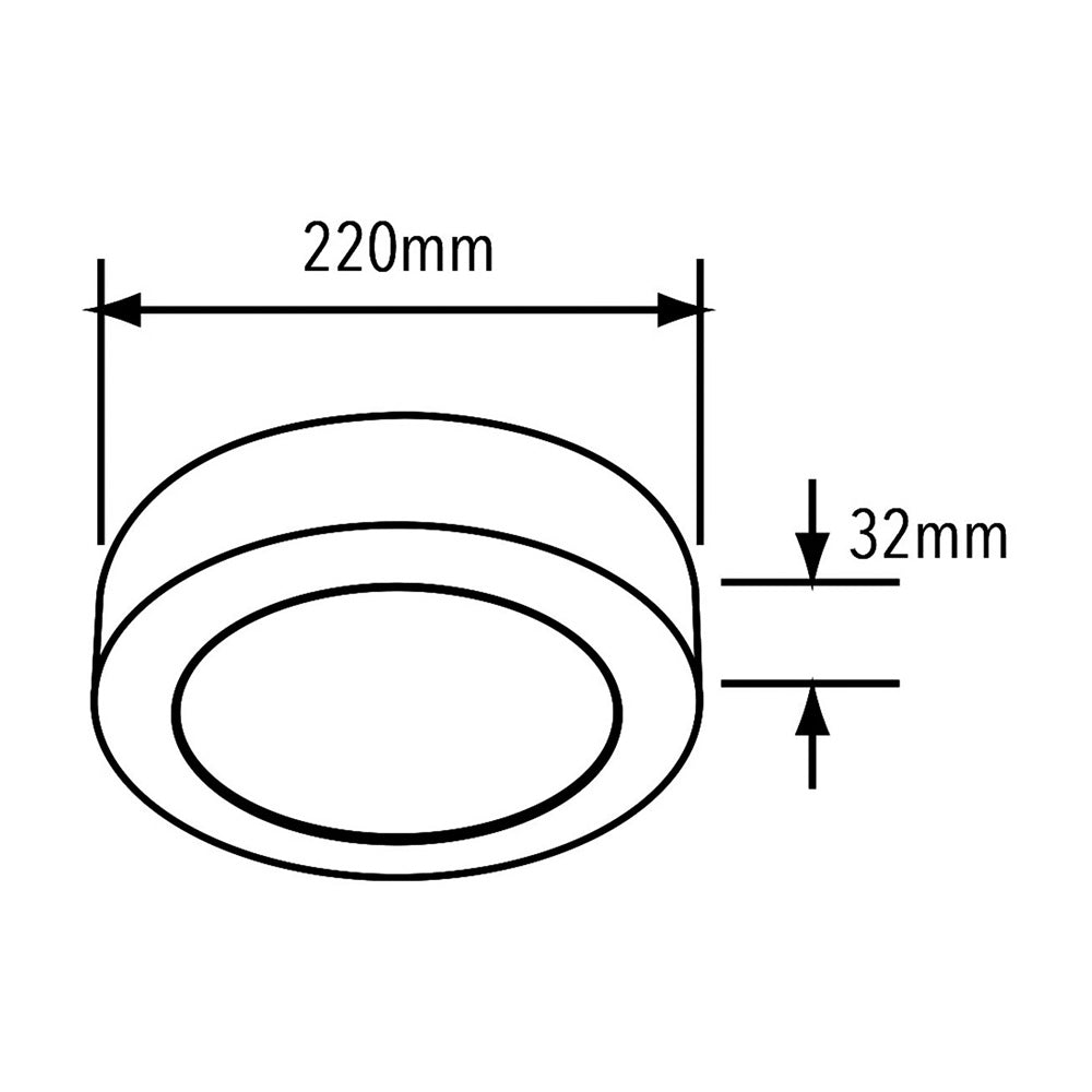 Lámpara Plafón LED Techo 18 W, Luz de Día, Interiores, No atenuable, LED integrado